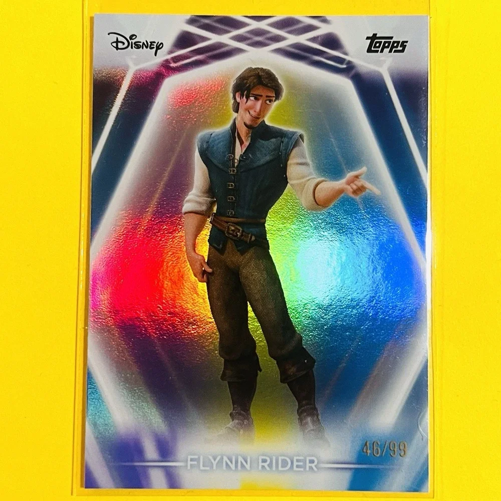 2026 Topps Disney Neon Flynn Rider /99 Blue Parallel Serial Numbered Card ✨‎